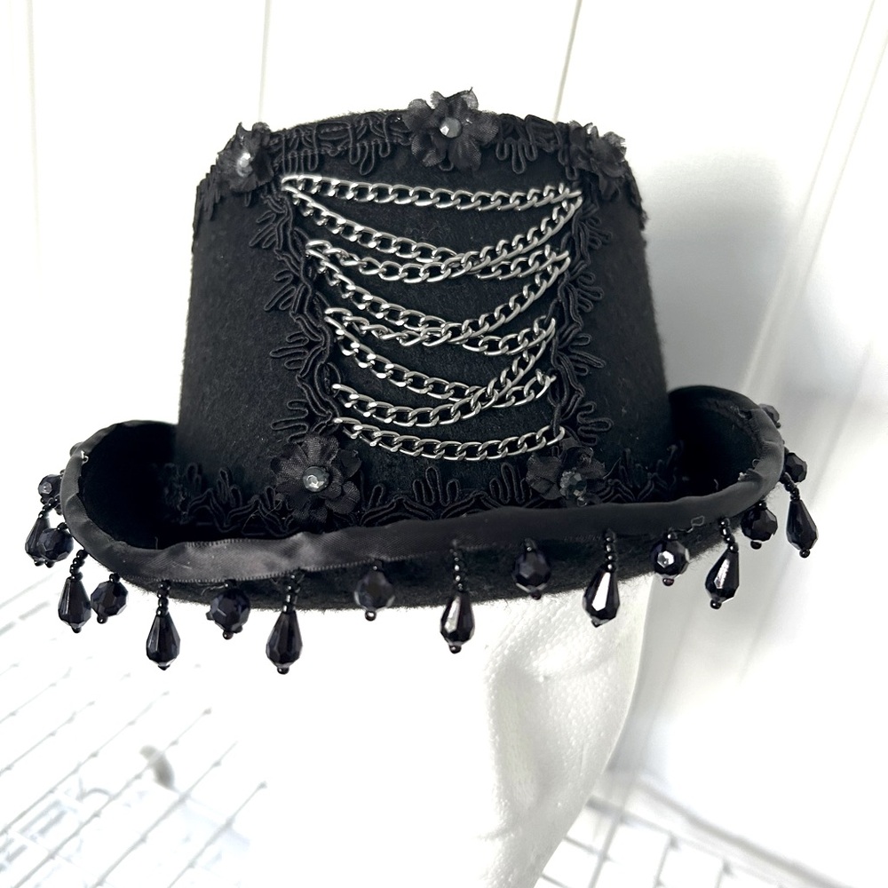 Hand Decorated Goth Hat